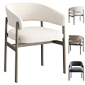 Modern Minimalist Accent Chair With Upholstered Fabric Seat Metal Frame And Multiple Color Options