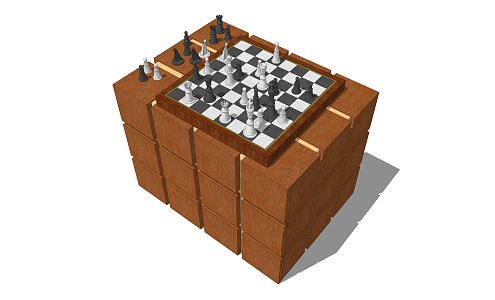 Modern Chess 3d model