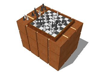 Modern Chess 3d model