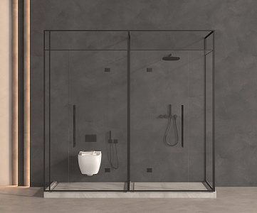 Modern Shower Toilet 3d model