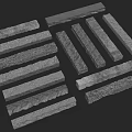 Strip Shaped Rockery Stones With Various Textures For Garden Landscape Decoration