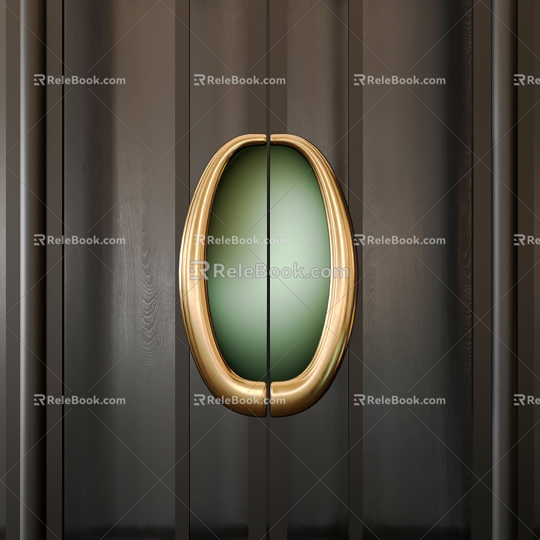 Double Door Handle Door Handle Light Luxury Handle 3d model