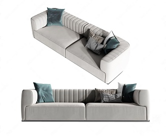 Modern double sofa 3d model