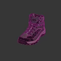 High Top Outdoor Hiking Boots With Gray Black Camo Design Thick Treaded Sole