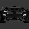 Black Modern Sports Car With Sleek Aerodynamic Body And Red Alloy Wheels