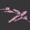 Autumn Branch With Orange And Red Leaves Showing Gradient Colors On Gray Background