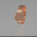 Luxury Rose Gold Watch Featuring Chain Strap Diamond Accents And Elegant Design