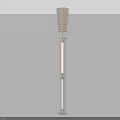 Modern Sleek Chandelier Design With Transparent Glass Cylinder And Metal Spiral Top