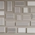 Modern heater radiator fin 3d model