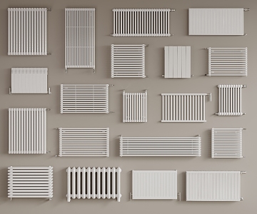 Modern heater radiator fin 3d model