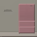 Pink Faber Refrigerator with Poliform Modern Sleek Stylish Design