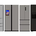 Modern refrigerator combination 3d model