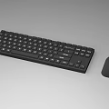 Black Slim Wireless Keyboard and Mouse Combo for Computer Use