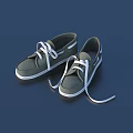 Gray Canvas Casual Shoes With White Laces And White Soles For Daily Wear