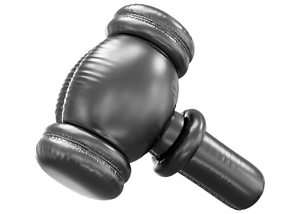 Black Leather Hammer Decorative Ornament Set With Stitching Design For Home Decor 3d model