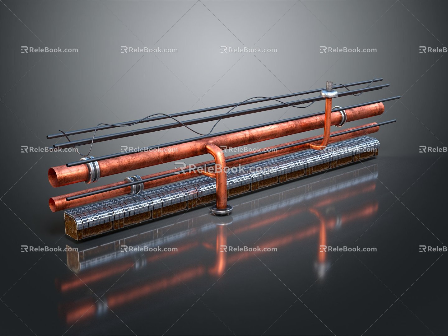 Industrial LOFT pipe water pipe valve iron pipe model