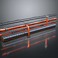 Industrial Equipment Copper Pipe System With Metal Base And Connection Components