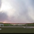 Modern School Campus With Teaching Buildings Sports Ground Running Track And Green Spaces