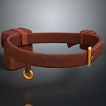 Daily Life Product Brown Leather Strap With Metal Buckle And Ring