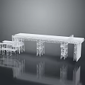 Iron frame large iron frame iron frame house factory industrial iron frame iron ladder rigid ladder work frame rigid scaffold 3d model