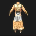 3D Model of Ancient Traditional Costume With Intricate Weave and Armor Details