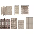 Various Styles of Decorative Room Dividers with Woven and Wooden Designs