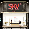 SKV Exhibition Booth Interior Design With Lasting Beauty Theme People And Displays