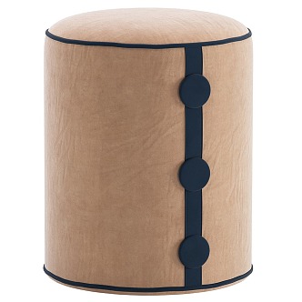 Shoe Changing Stool Round Stool Fabric Stool 3d model