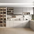Modern Kitchen Interior With Open Layout White Cabinets Countertops And Appliances