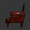 Red Classical Sofa With Velvet Upholstery Carved Wood Frame And Button Tufted Diamond Pattern