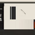 Modern background wall 3d model