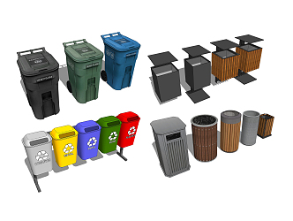 Modern trash can trash can outdoor environmental protection facilities 3d model