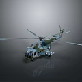 Detailed Military Helicopter 3D Rendering With Main Rotors And Fuselage Design Features