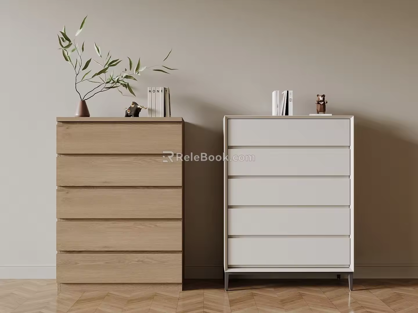 Bucket Cabinet Side Cabinet 3d model