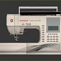 White SINGER Sewing Machine With Digital 3d model