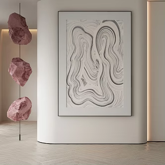 modern decorative painting 3d model