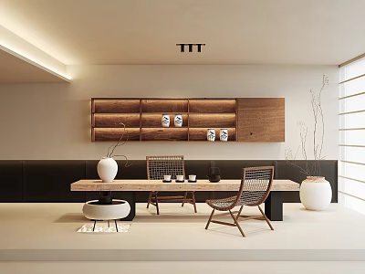 Modern Tea Room Minimal Tea Room 3d model