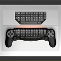 Innovative Electronic Game Controller Keyboard With Dual Joysticks And QWERTY Layout Design 3d model