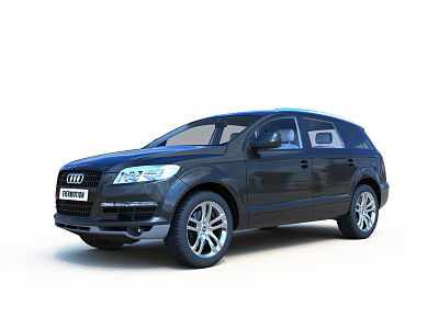 Audi Black SUV with Stylish Alloy Wheels and Front Grille Design 3d model
