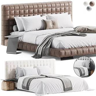 Modern Double Bed 3d model