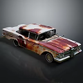 Old Rusted Vintage Classic Car With Weathered Exterior And Classic Design
