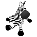 Cute Zebra Stuffed Toy With Black And White Stripes Soft Plush Design