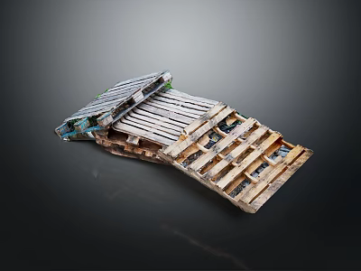 Sturdy Wooden Pallets With Stackable Design For Industrial Storage And Shipping Solutions 3d model