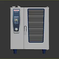 Stainless Steel Commercial Kitchen Electric Appliance With Glass Door And Control Panel