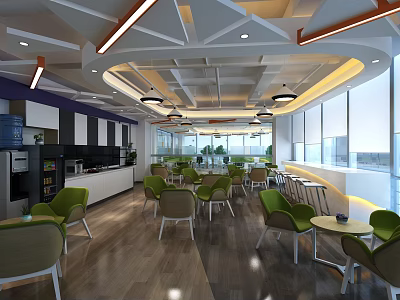 Tea Room Office Rest Area Water Bar Area Leisure Area 3d model