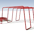 Red Frame Outdoor Sports Equipment With Climbing Arches And Spiral Structure For Fitness Training