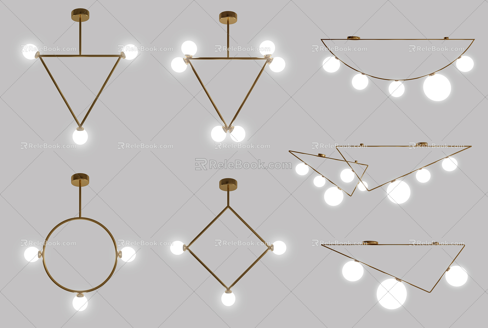 Modern chandelier metal chandelier 3d model