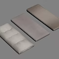 Three Different Light Gray Beige Textured Seat Cushions For Home Decoration