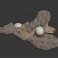 Futuristic Domed Buildings On Floating Rock Platforms With Connected Walkways And Tower Structures