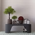 CCD hotel end stage ornaments floral moss combination 3d model